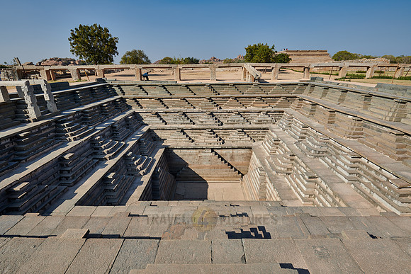 Stepped square water tank inside the Royal Enclosure