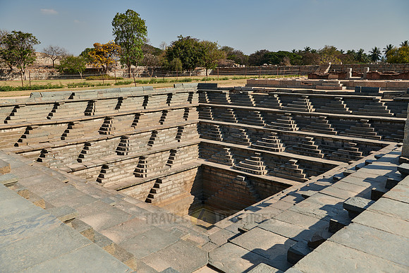 Stepped square water tank inside the Royal Enclosure