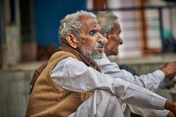 man with huge nose, street life, people of Nawalgarh