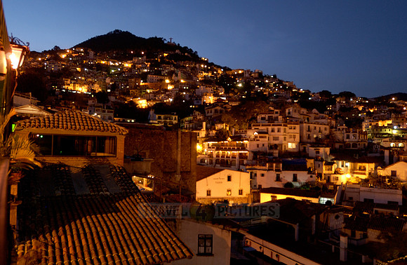 View over the silver city of Taxco at dawn