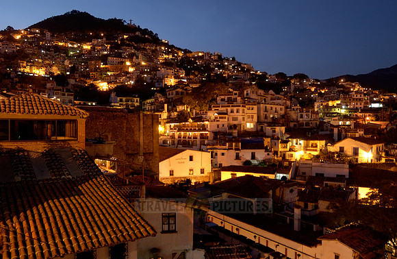 View over the silver city of Taxco at dawn