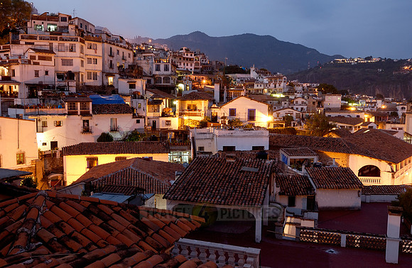 View over the silver city of Taxco at dawn