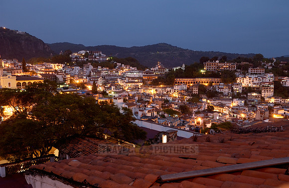 View over the silver city of Taxco at dawn