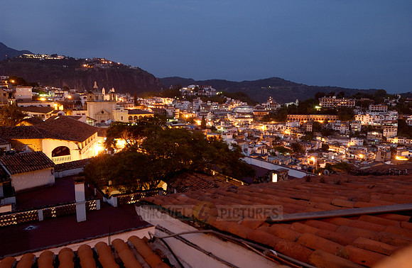 View over the silver city of Taxco at dawn