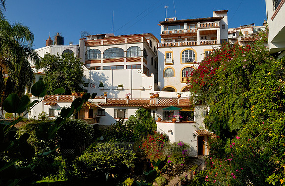 City view with typical buildings