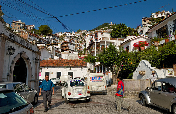 City view with typical buildings