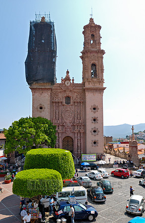 Exterior shot of the Church of San Sebastian y Santa Prisca