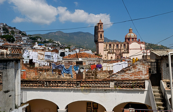 Exterior shot of the Church of San Sebastian y Santa Prisca