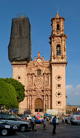 Exterior shot of the Church of San Sebastian y Santa Prisca