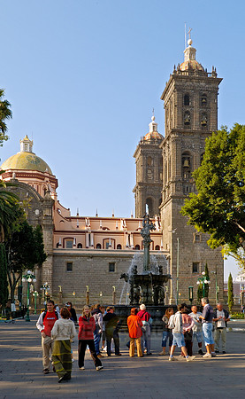 Exterior shot of Catedral de Puebla