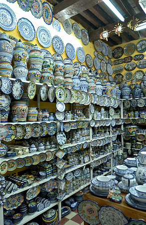 Interior shot of a shop with typical ceramics from majolica distilleries, ARTESANIAS