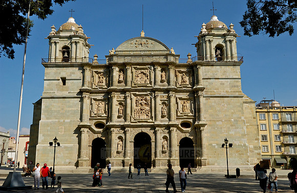 exterior shot of Catedral of Oaxaca