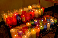 candles in Oaxaca Cathedral