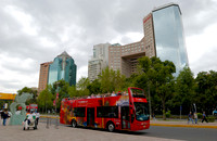 open tourist bus for city tours