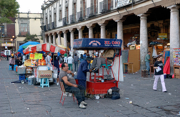 Market stalls in the Plaza Santo Domingo
