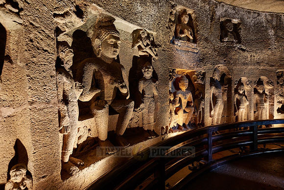 stone carvings of Cave No. 26 of Ajanta caves