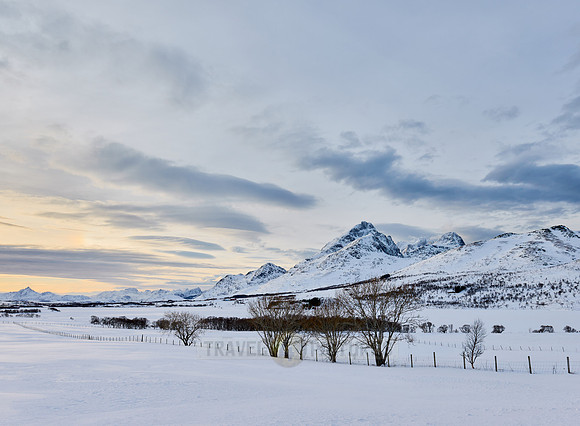 winter landscape of Vestvågøy