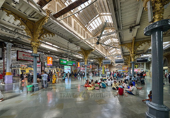 interior shot of Chhatrapati Shivaji Terminus (Victoria Terminus)