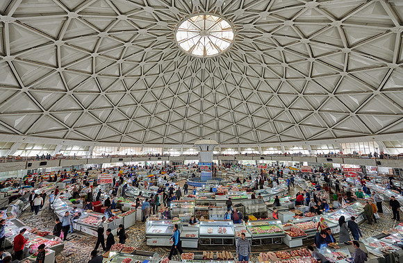round dome above Chorsu Bazaar