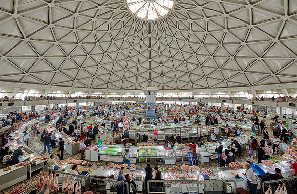 round dome above Chorsu Bazaar