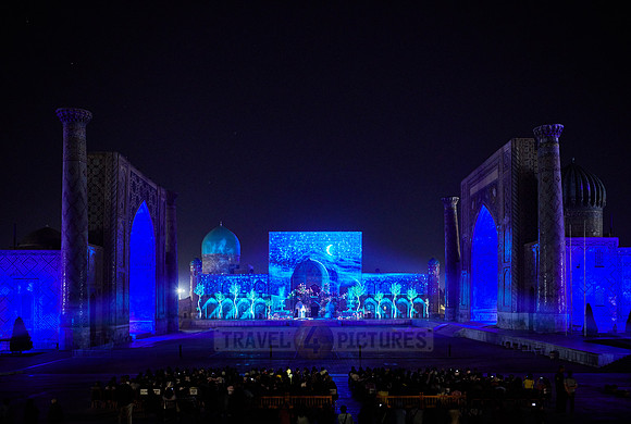 3D projection show on Registan of Samarkand