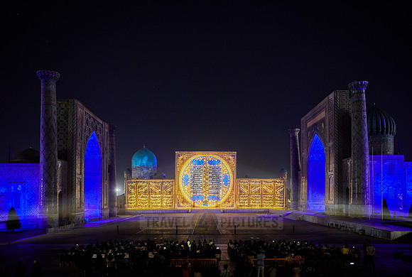 3D projection show on Registan of Samarkand
