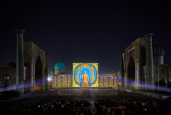 3D projection show on Registan of Samarkand