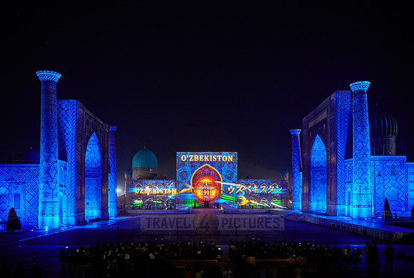 3D projection show on Registan of Samarkand