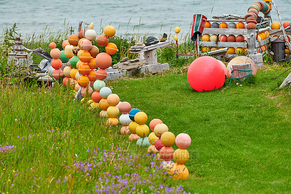 decoration with colorful buoys