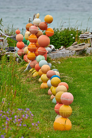 decoration with colorful buoys