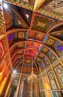 colorful ceiling in Summer Residential Palace Sitorai Mohi Khosa