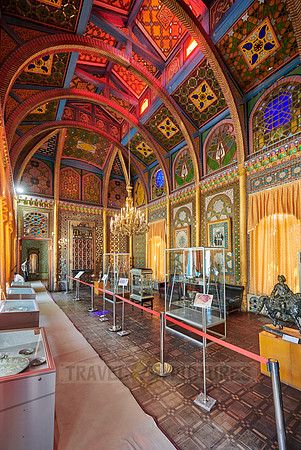 colorful ceiling in Summer Residential Palace Sitorai Mohi Khosa