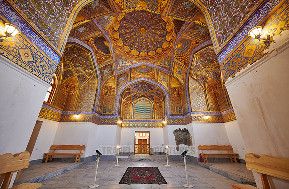 interior shot of Aksaray Mausoleum, Samarkand