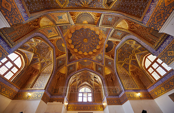 interior shot of Aksaray Mausoleum, Samarkand