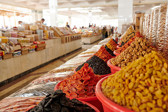 food stalls on Siyob Bazaar, Samarkand