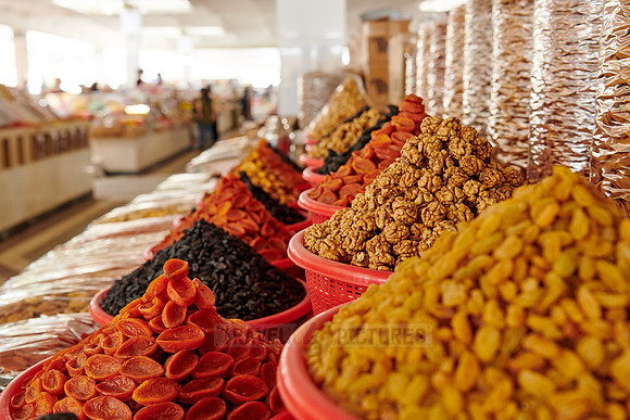 food stalls on Siyob Bazaar, Samarkand
