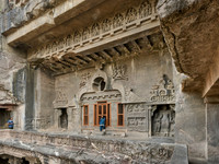 Facade of Vishvakarma cave, Ellora Chaitya Cave No. 10