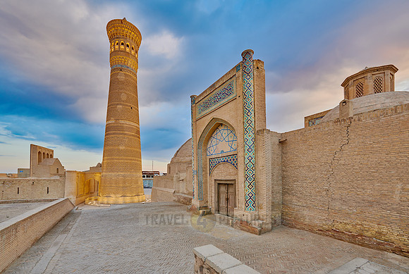 entrance gate to Amir Alim Khan Madrassa