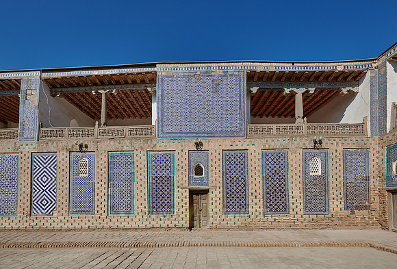 Tiled walls in the harem of  Tash Hauli, Itchan-Kala