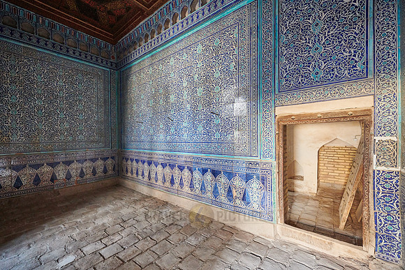 Tiled walls in the harem of  Tash Hauli, Itchan-Kala
