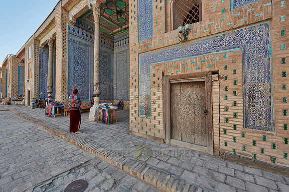 Tiled walls in the harem of  Tash Hauli, Itchan-Kala