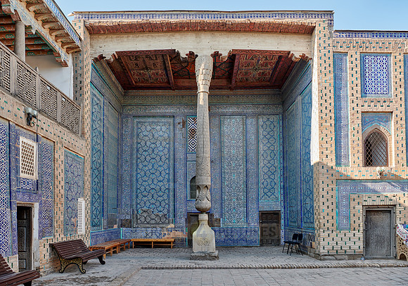 Tiled walls in the harem of  Tash Hauli, Itchan-Kala