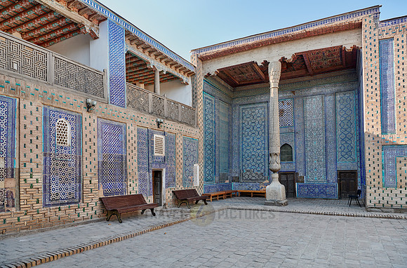 Tiled walls in the harem of  Tash Hauli, Itchan-Kala