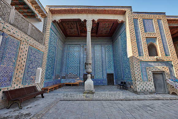 Tiled walls in the harem of  Tash Hauli, Itchan-Kala
