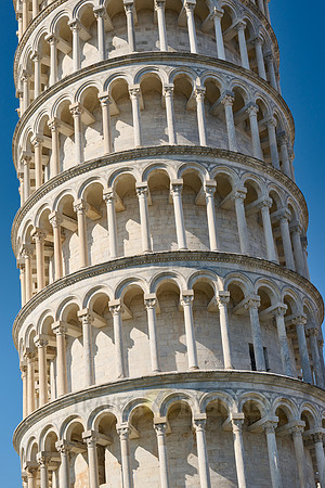 detail of Leaning Tower of Pisa