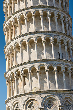 detail of Leaning Tower of Pisa