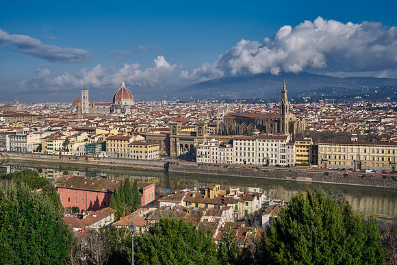 viewpoint from Piazzale Michelangelo over Florence