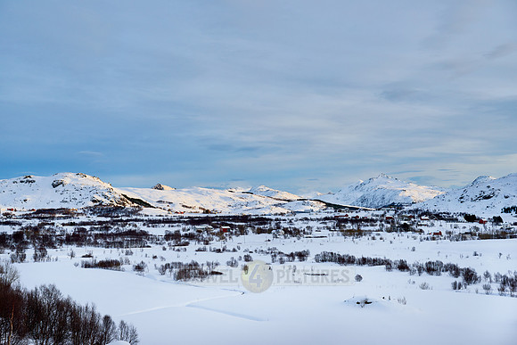 winter landscape of Vestvågøy