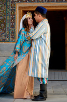 bridal couple in traditional clothes