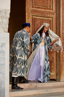 bridal couple in traditional clothes